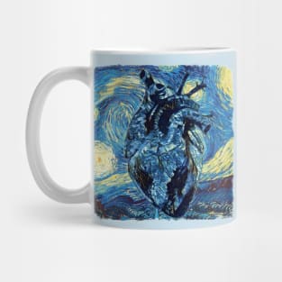 Heart Van Gogh Style Mug